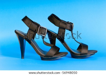 Fashion concept with open toe woman shoes