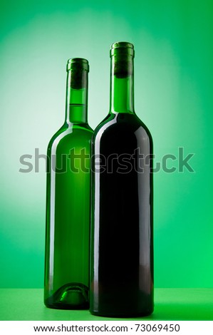 Wine concept with gradient background