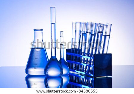 Chemical lab with glass tubing