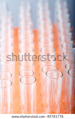 Laboratory concept with glass tubing