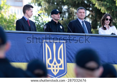 12/6/15 The minister of the Internal Affairs of Ukraine, the deputy minister and the chiefs of the new patrol police of Ukraine