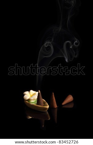 Aromatic Incense Cones and Smoke