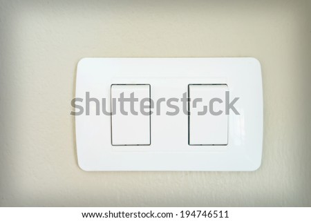switch electrically on the wall