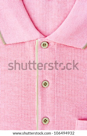 Close up new men\'s pink Polo T-shirt