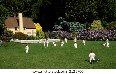 Miniature cricket game