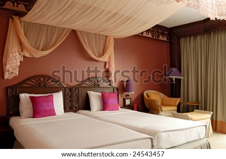 Bedroom of a luxury resort