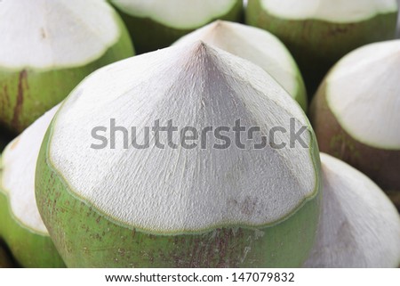pile young coconut for drink
