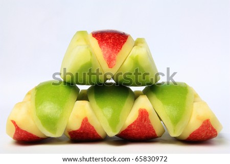 Red & Green Apple freshness is Fruit skin health