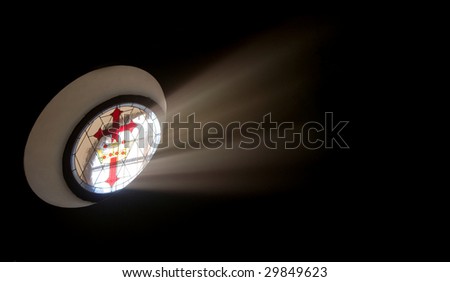Oval Stained Glass