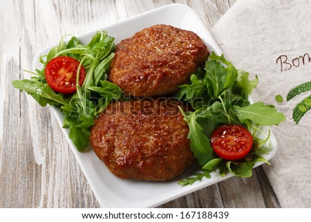 meat patty on a plate