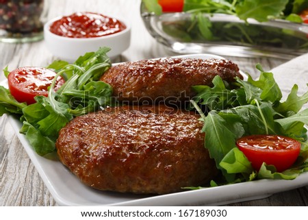 meat patty on a plate
