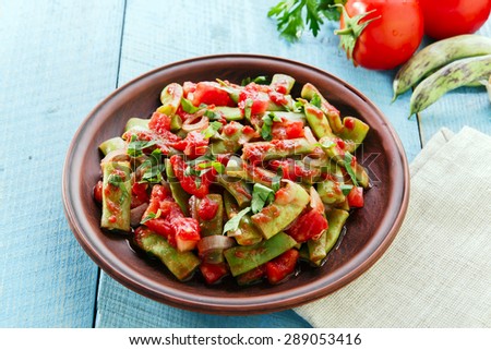 green beans with tomatoes lobio
