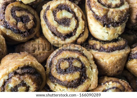 cinnamon roll, cinnamon bun, cinnamon swirl  is a sweet roll served commonly in Northern Europe and North America