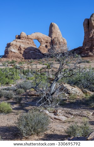 Arches National Park is a US National Park in eastern Utah, windows