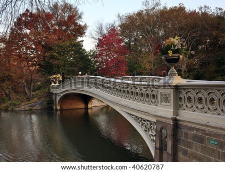 bow bridge in central park nyc. ow bridge in Central Park