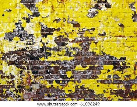 Brick wall that has been painted in New York City