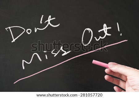 Don\'t miss out words written on the blackboard using chalk