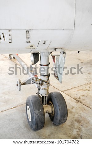 Aircraft Wheel in the ground landing