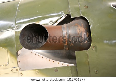 The old Aircraft Jet Engine