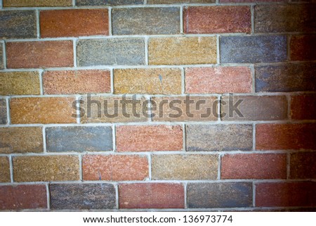 Close up brick background in the outside