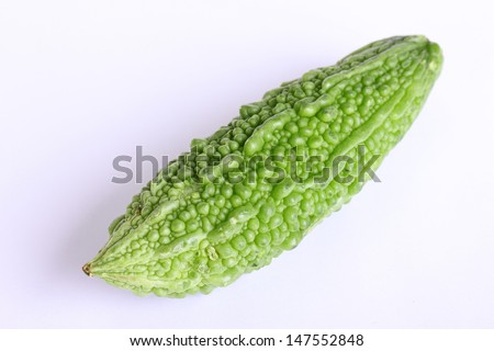 Bitter gourd with white background