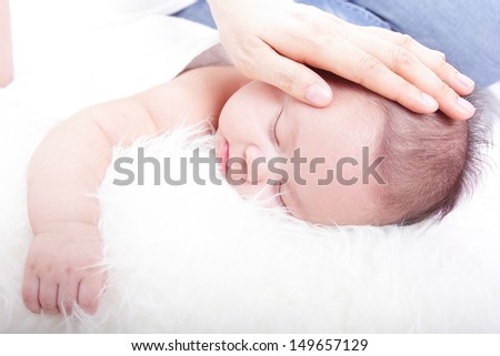 lovely baby with Mam soft touch