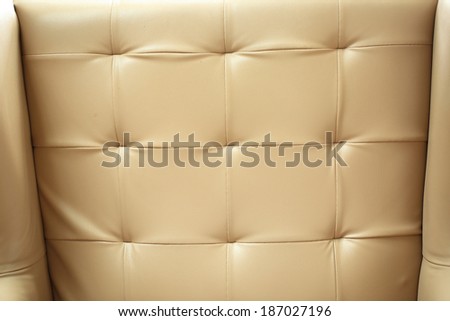 Close up leather sofa background in the hotel