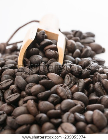 coffee bean isolated with white background