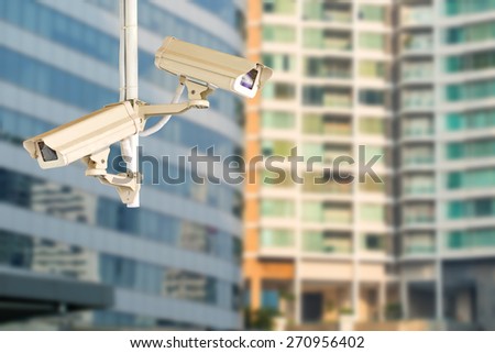 Security Video Camera CCTV ,record monitor in city town