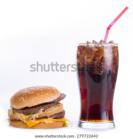 Fast food isolated with white background.