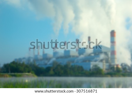 Blur power factory plant background for your design.