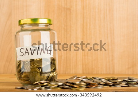 Money coin deposit of save money for prepare in the future.