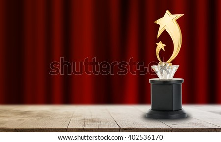 Trophy awards after successful winner for your business.