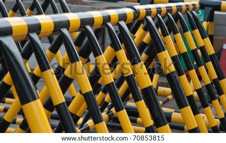 Yellow and Black Metal Bars