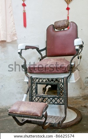 Barber Shop with Old Fashioned Chrome chair