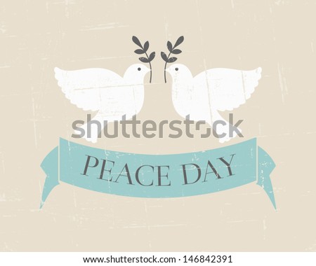 Vintage poster for the International Day of Peace Vintage poster for the International Day of Peace