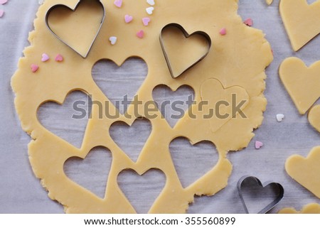 Heart Shaped cookies for Valentine\'s Day. Love, romantic St. Valentine\'s day surprise