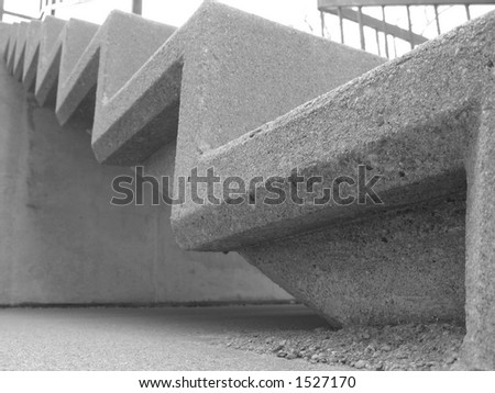 Staircase close-up, unusual perspective