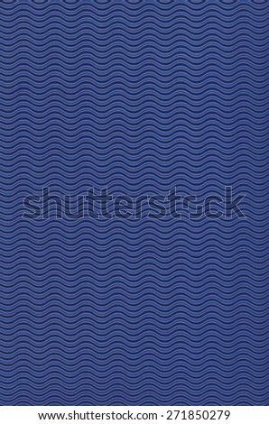 Blue Wave Pattern - Wave pattern embossed on a blue paper cardboard.