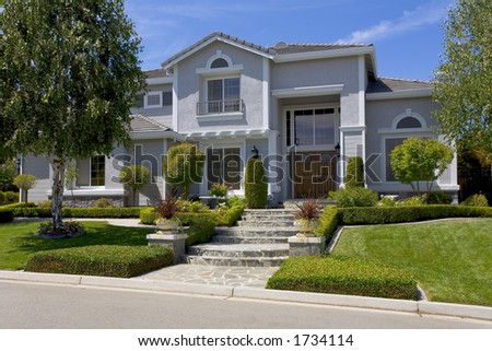 Exterior shot of a recently constructed home that shows great attention to detail in it\'s design and construction.