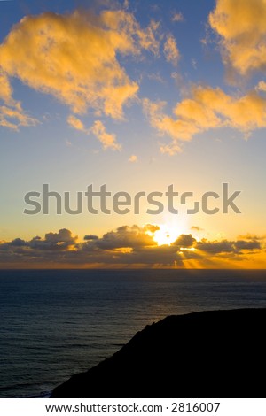 Dramatic sunset on California\'s Big Sur Coast in Northern California.