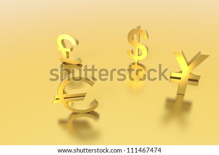 Golden Money Symbols