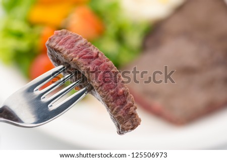 Close up of Beef Round Steak