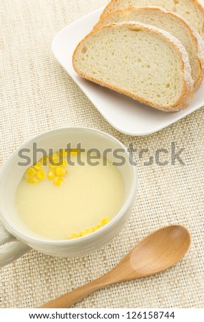 Corn Soup and Bread