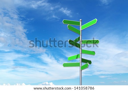 Forked Road Sign