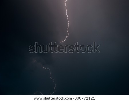 lightning in the sky with black clouds