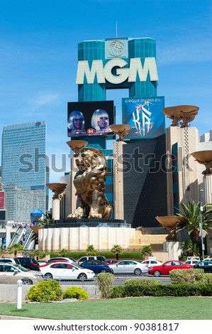 LAS VEGAS, NEVADA, USA - CIRCA APRIL 2011: MGM Grand Hotel . The MGM Grand was the largest hotel in the world when it opened in 1993