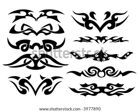 stock vector ornamental tattos vector