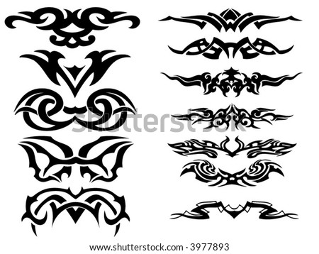 stock vector ornamental tattos vector