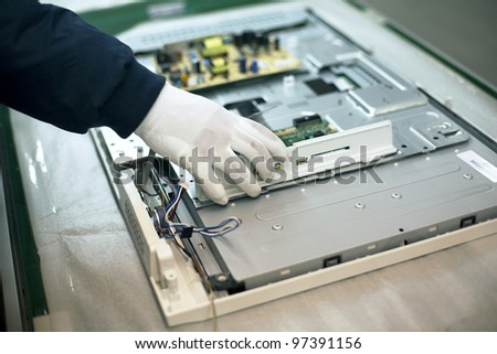Manual work in electronic industry